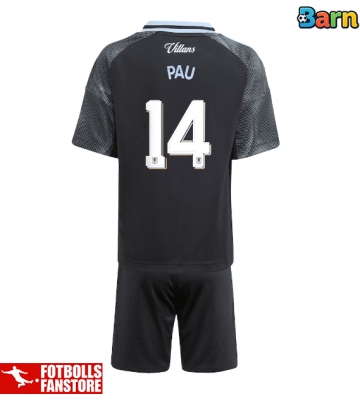 Aston Villa Pau Torres #14 Bortatröja Barn 2025-26 Kortärmad (+ Korta byxor)
